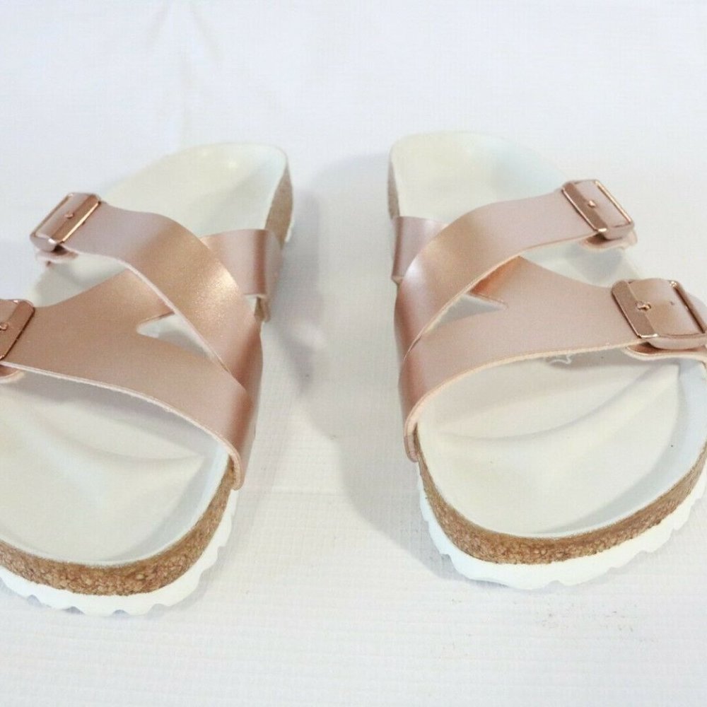 Birkenstock Yao Hex Sandal Metallica Copper Narrow - Picture 3 of 7